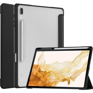 Shin-Wo Samsung Galaxy Tab S8+ Plus Için Şeffaf Tablet Kılıfı - Siyah (Yurt Dışından)