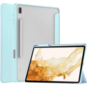 Shin-Wo Samsung Galaxy Tab S8+ Plus Için Şeffaf Tablet Kılıfı - Siyah (Yurt Dışından)