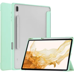 Shin-Wo Samsung Galaxy Tab S8+ Plus Için Şeffaf Tablet Kılıfı - Siyah (Yurt Dışından)