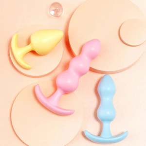 Yumuşak Dokulu Anal Tıpa Seti  Anal Alıştırma Seti 3 Boy Anal Set