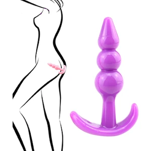 Esnek Anal Tıpa 10CM Boğumlu Anal Plug Vajinal Tıpa