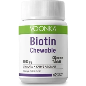 Biotin 5000 Mcg 62 Çiğneme Tableti
