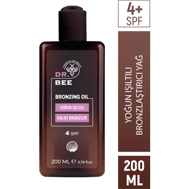 Dr. Bee Yoğun Işıltılı Bronzlaştırıcı Yağ Spf 4+ Hafif Koyu Tenliler