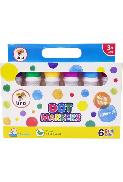 Lino Dot Markers Yıkanabilir 6'lı