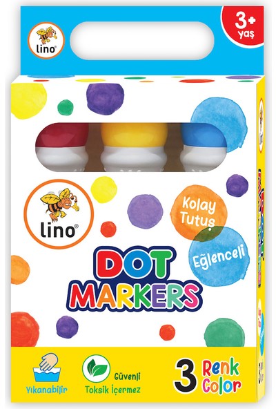 Lino Dot Markers Yıkanabilir 3'lü