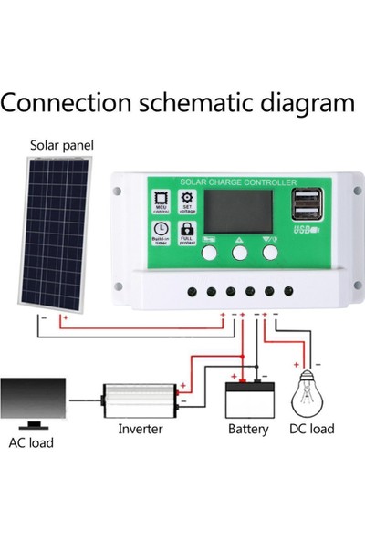 KKmoon 100A Solar Şarj Kontrol Cihazı 12/24V Pwm Solar Panel (Yurt Dışından)