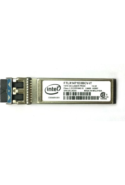 Intel FTLX1471D3BCV-IT E10GSFPLR 10GBASE-LR Sfp+ Transceiver Module, Smf 1310NM