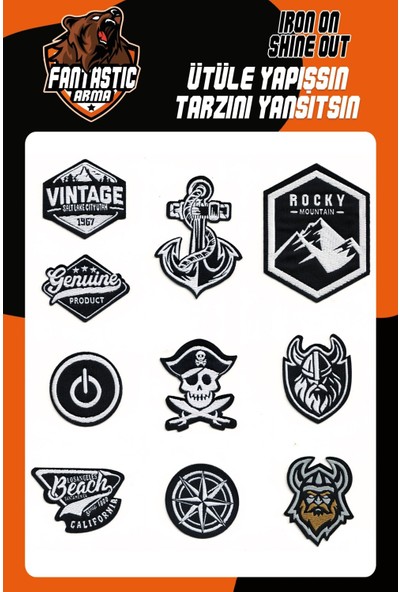 Fantastıc Ütü ile Yapışan Dokuma Patch Arma Yama