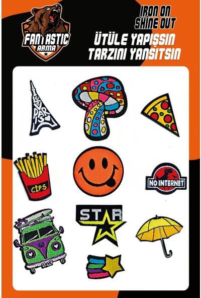 Fantastıc Ütü ile Yapışan Dokuma Patch Arma Yama