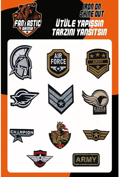 Fantastıc Ütü ile Yapışan Dokuma Patch Arma Yama