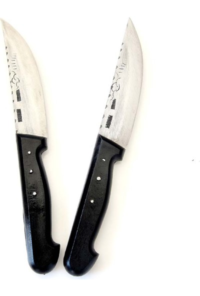 Tapan Bıçağı Tapan Mutfak ve Kasap Bıçağı 26 cm 2 Adet El Yapımı Dövme Kara Çelik