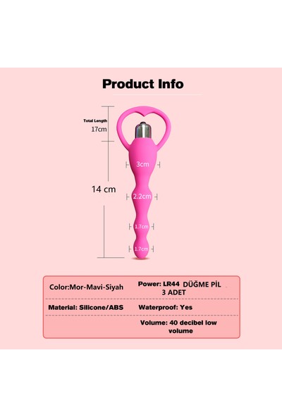 Joytoy Prostat Vibratörü Anal Vajinal Boğumlu Titreşimli Tıpa Prostat Dildosu