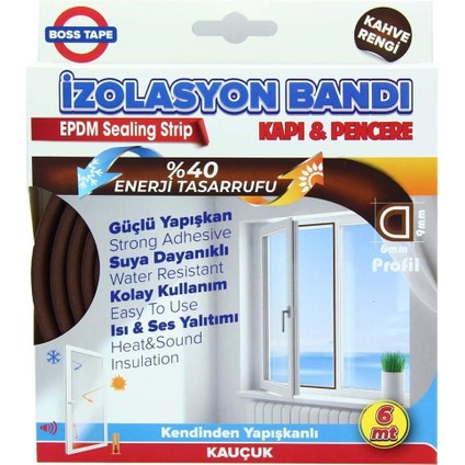 Epdm Pencere Izalasyon Bantı Izalasyon Fitili 9mmx6 mt fiyatları