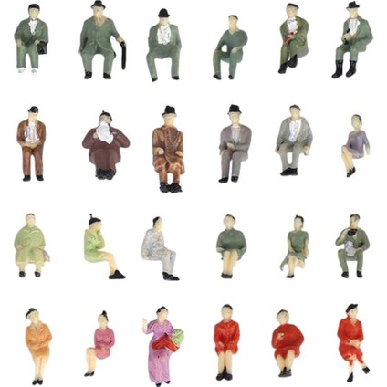 50 Adet 1:87 Ho Insanlar Minyatür Modelleri Oturmuş Modeller Tren Düzeni Dekorasyon Için (Yurt Dışından) modelleri