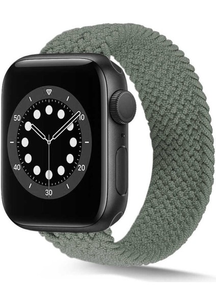 Apple Watch 44MM Hasır Örgü Dizayn Medium Kordon