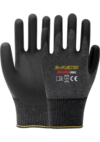 B-FLEX110 Likralı Nitril Eldiven Iş Eldiveni 1 Çift