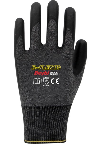 B-FLEX110 Likralı Nitril Eldiven Iş Eldiveni 1 Çift