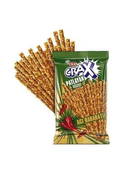 Crax Pat Layan Lezzet Acı Baharatlı Çubuk Kraker 20 Adet