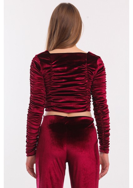 Büzgülü Kadife Abiye Bustiyer | BUS33937 modelleri