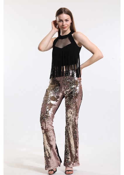 Abiye Payet Pantolon | PNT34174 Pudra Gold fiyatları