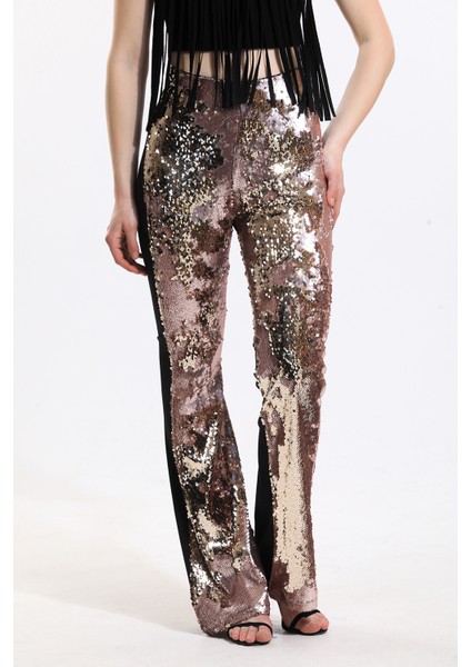 Abiye Payet Pantolon | PNT34174 Pudra Gold modelleri