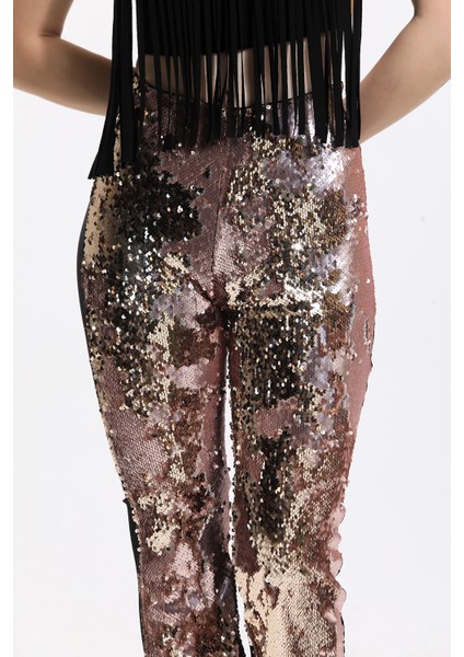 Abiye Payet Pantolon | PNT34174 Pudra Gold fırsatları