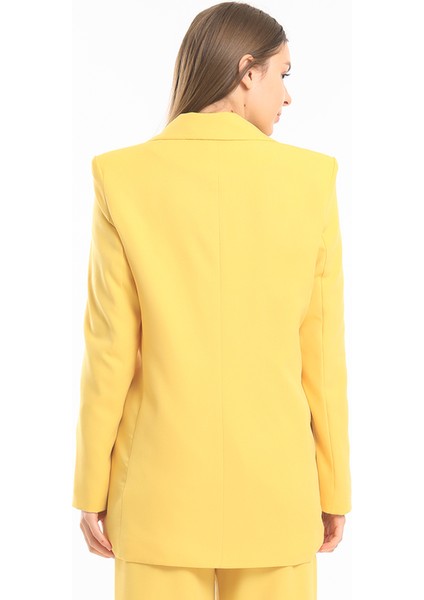 Içi Astarlı Hürrem Kumaş Blazer Ceket | CKT34236 Sarı