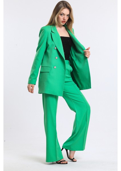 Içi Astarlı Hürrem Kumaş Blazer Ceket | CKT34236 Yesıl