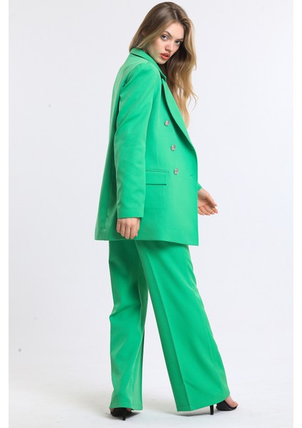 Içi Astarlı Hürrem Kumaş Blazer Ceket | CKT34236 Yesıl