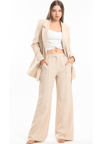 Içi Astarlı Hürrem Kumaş Blazer Ceket | CKT34236 Bej fiyatları