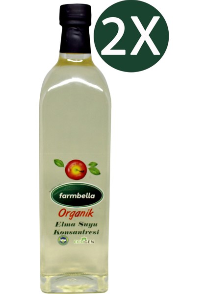 Organik Elma Suyu Konsantresi 1320 gr (Tatlandırıcı) Organic - 2'li Set