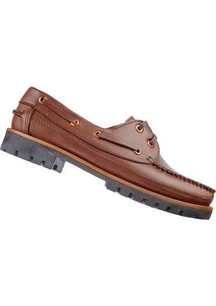 Dexter Tarzı Hakiki Deri Taba Renk Günlük Ortapedik Ayakkabı modelleri