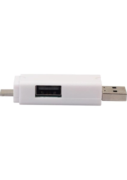 USB 2.0 Hub Mikro USB Tf Kart Okuyucu Otg Adaptörü İçin Huawei / Sony / Samsung Galaxy Beyaz (Yurt Dışından)