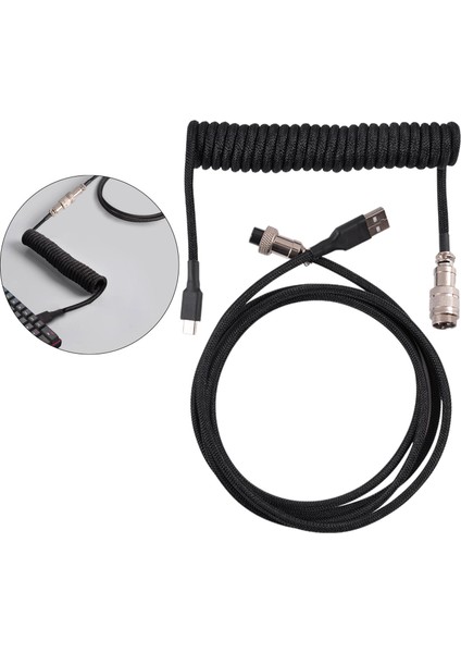 USB Tipi C Kablosu Evrensel Şarj Tipi C'ye Mekanik Klavye Siyah İçin USB (Yurt Dışından)