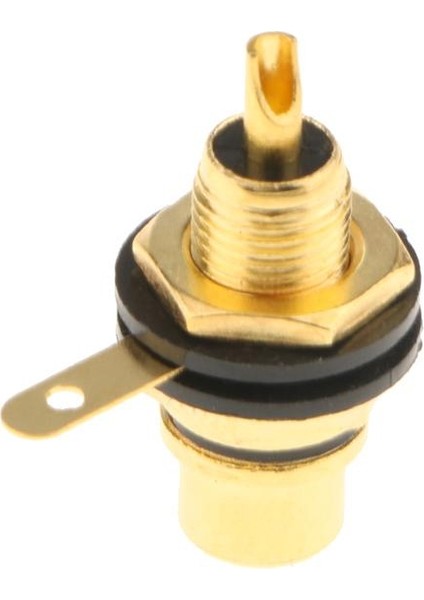 Rca Jack Plug Soket Ses Video Kadın Kablo Konnektörleri Adaptörü Siyah (Yurt Dışından)