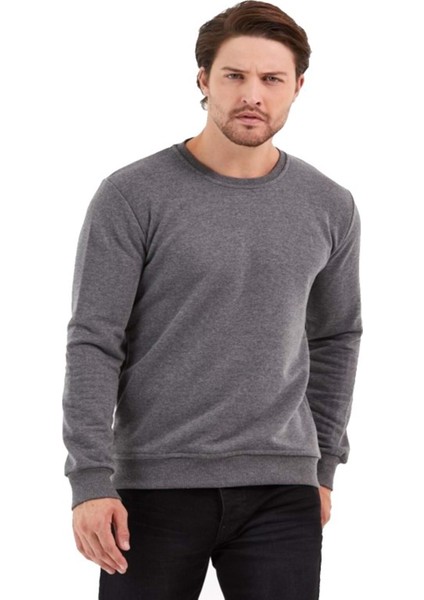 Moyes Erkek Basic Sweathshirt 1107 - Antrasit - S