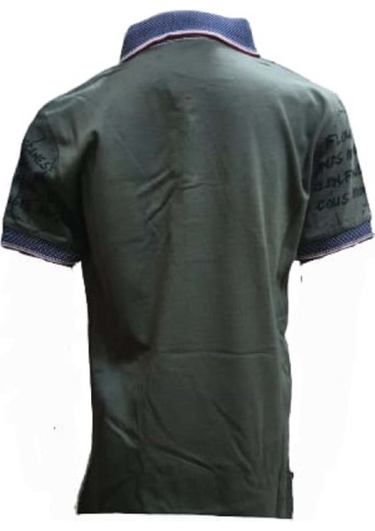 Petitox Çocuk Erkek Polo Yaka Baskılı T-Shirt 4023 - Haki - 8 Yaş