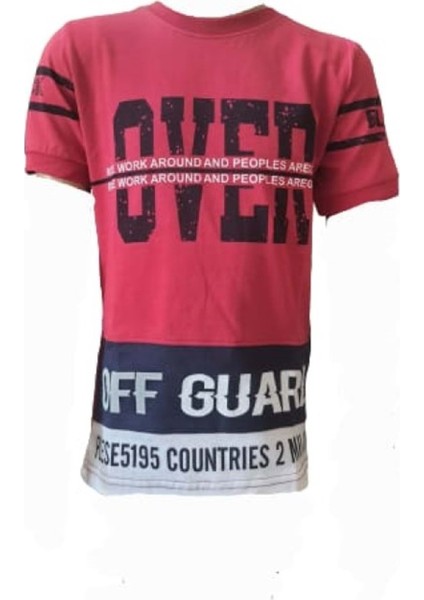Petitox Çocuk Erkek Baskılı T-Shirt 3003 - Kırmızı - 6 Yaş