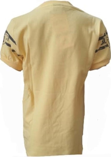 Çocuk Erkek Baskılı T-Shirt 4003 - Sarı - 10 Yaş