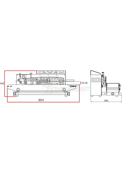 FRB-810 I Yürüyen Bantlı Yatay Poşet Ağzı Kapama Makinesi