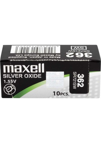 362 SR721SW Hafıza Saat Pili 10'lu