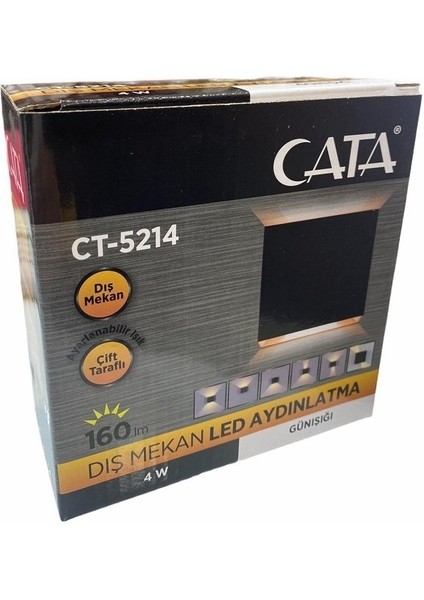 Çift Taraflı 4W LED Dekoratif Aplik CT-5214