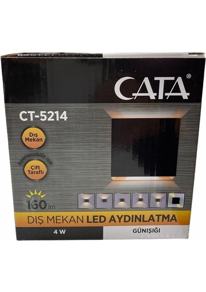 Çift Taraflı 4W LED Dekoratif Aplik CT-5214