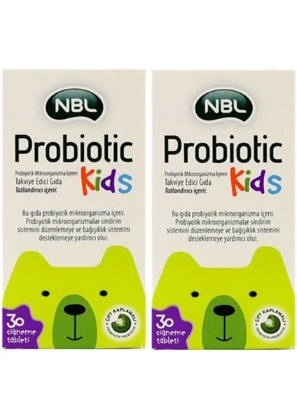 Probiotic Kids 30 Çiğneme Tableti 2 Adet