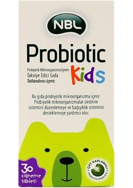 Probiotic Kids 30 Çiğneme Tableti 2 Adet