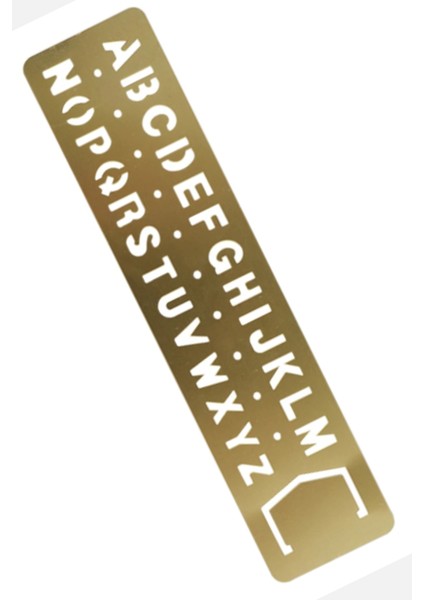 Pirinç Alfabe Yazı Şablonu Tekli -Yazı Ölçüsü:8mm