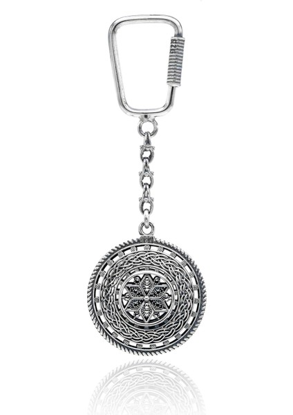 Midyat Telkari Işlemeli 925 Ayar Gümüş Anahtarlık 201020739