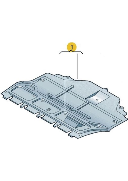 Audi A1 2011-2014 Motor Alt Muhafaza Karter Koruma Plastiği Dizel 6Q0825237AB