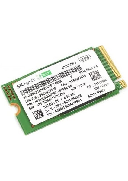 HFM256GDHTNI Nvme 256GB 2300MB/S-1000MB/S M.2 SSD