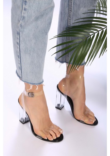 Kadın Siyah Şeffaf Topuklu Ayakkabı fiyatları